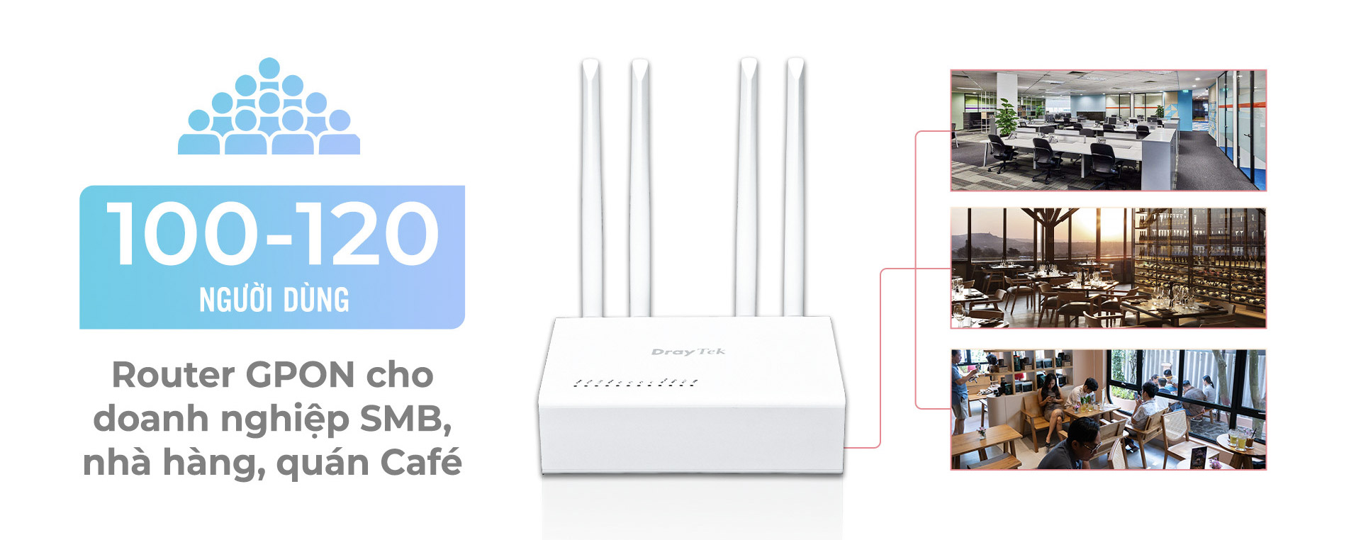 img src=”https://maxsmart.vn/wp-content/uploads/2024/07/1DrayTek-Vigor1100ax_1.jpg” alt=”DrayTek Vigor1100ax – Router GPON Wi-Fi 6 có thiết kế tinh tế, có thể lắp đặt nhiều không gian khác nhau”