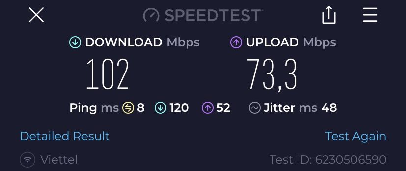 Băng tần 2.4GHz khoảng cách 2 mét