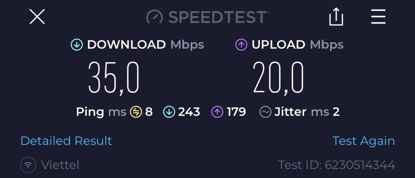 Băng tần 2.4GHz khoảng cách 2 mét