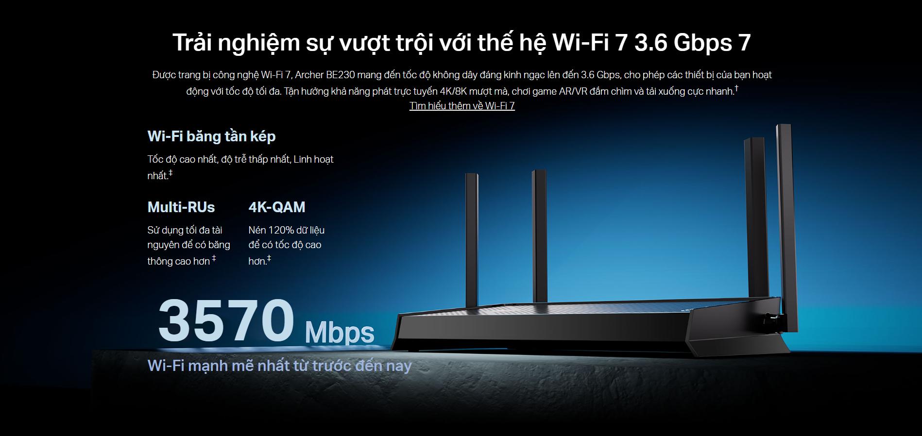 Tốc độ truyền tải dữ liệu lên đến 3570Mbps