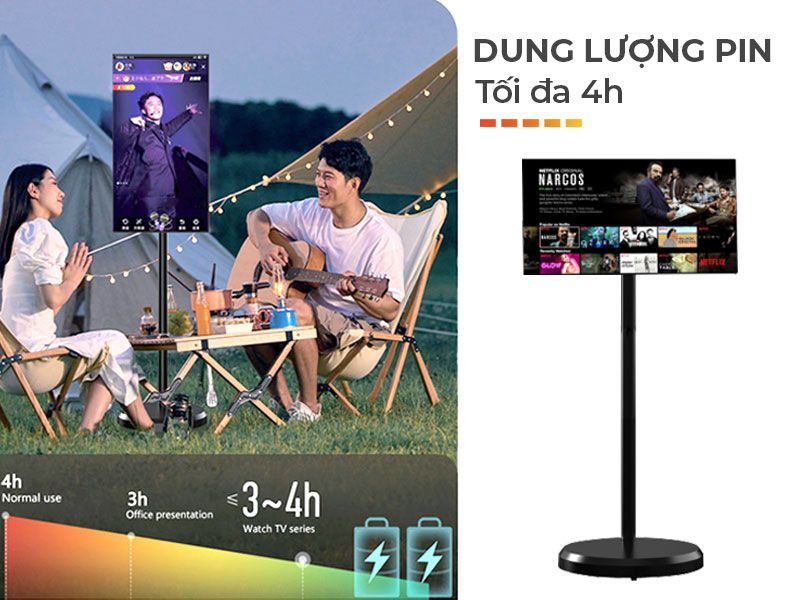 Dung lượng pin sử dụng đến 4h