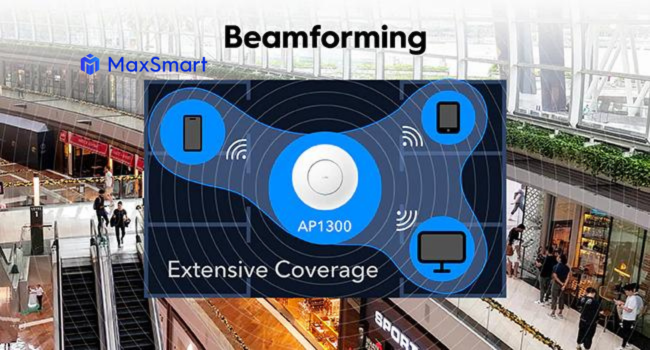 img src=”https://maxsmart.vn/wp-content/uploads/2024/09/AP1300-maxsmart9966.png” alt=”Công nghệ Beamforming cải thiện hiệu suất phủ sóng”