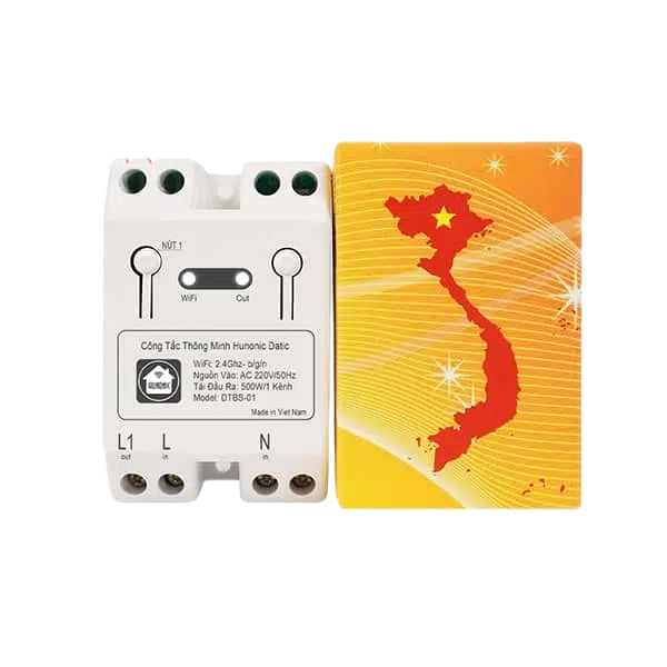 Công Tắc Thông Minh WiFi Datic Hunonic DTBS01 – Điều Khiển Từ Xa Dễ Dàng