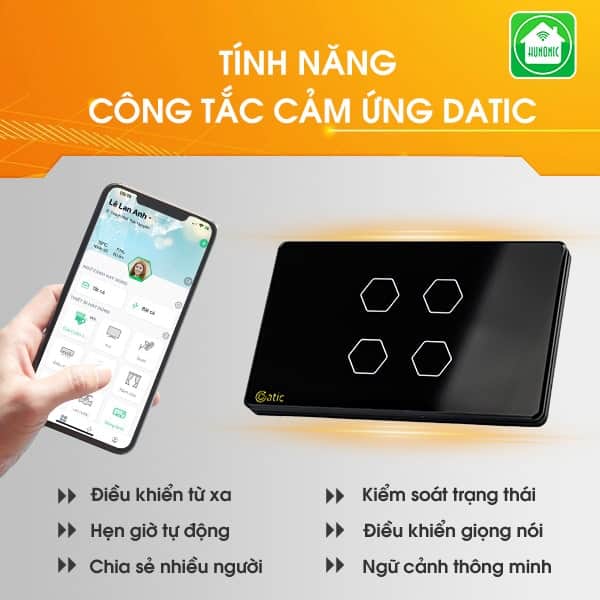 Hunonic DTSW04D/T điều khiển từ xa dễ dàng 