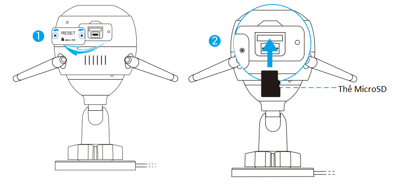 Lắp thẻ nhớ cho Camera Ezviz ngoài trời