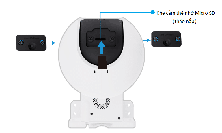 Lắp thẻ nhớ cho Camera Ezviz dạng hình cầu ngoài trời