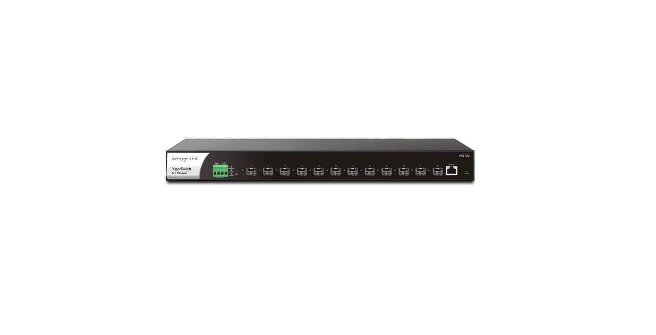 Draytek VigorSwitch FX2120 Switch Quang 12 port SFP+ 10Gb, Managed Core Switch