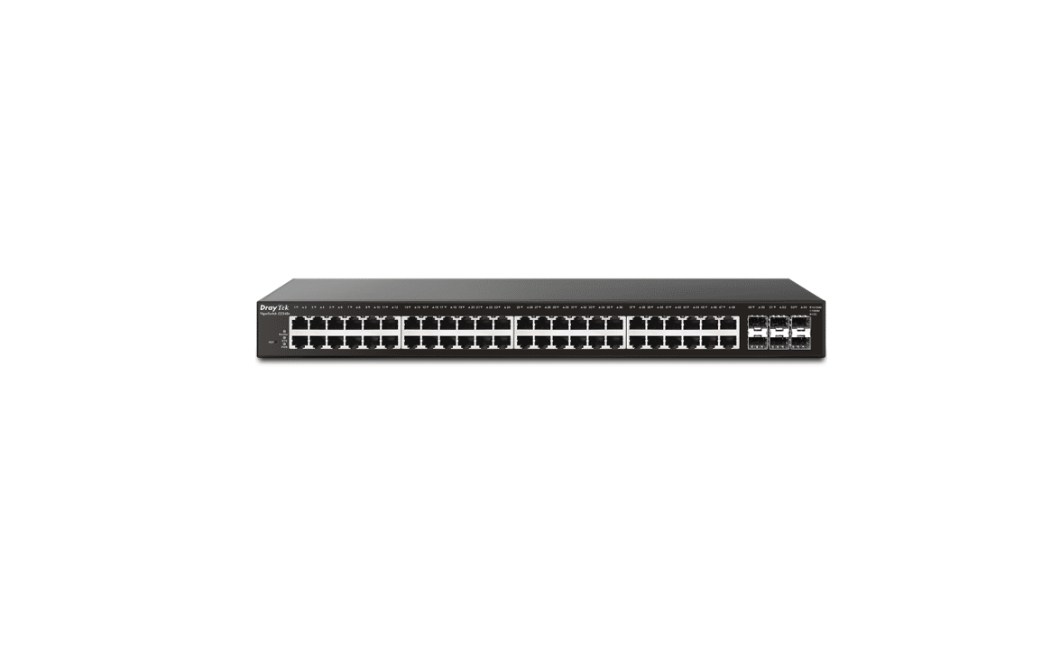 Draytek VigorSwitch G2540xs Switch 48 port 1Gb L2+, 6 SFP+ 10Gb, Managed