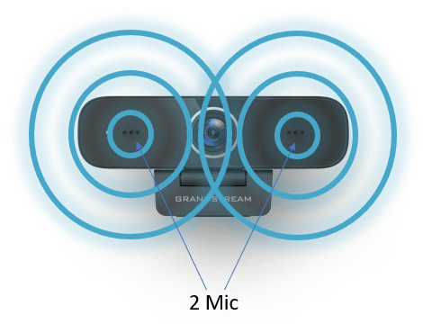 2 mic tích hợp trên thân