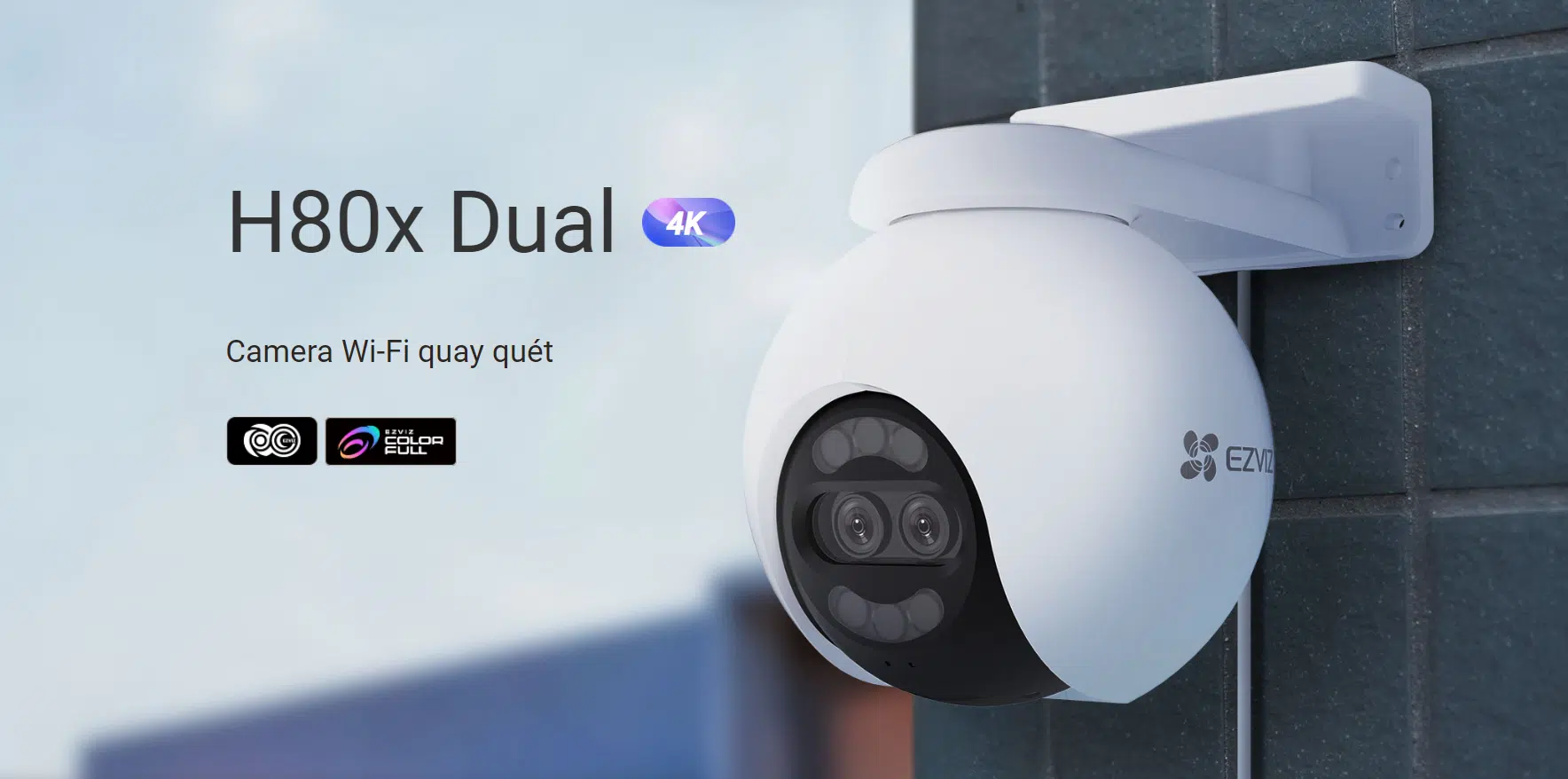 Camera WiFi Ngoài Trời EZVIZ H80X Độ phân giải lên đến 4k