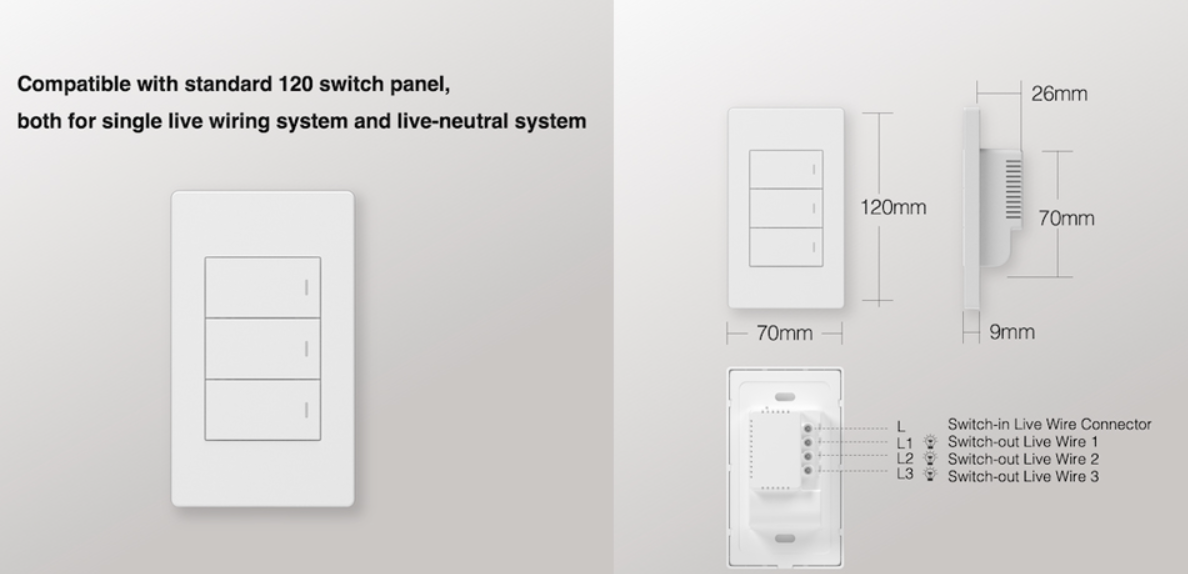 LifeSmart LS221-WH3 thiết kế tinh tế