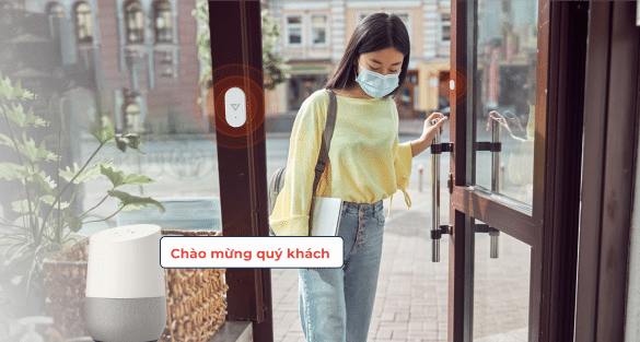 Tự động bật nhạc khi khách đến nhà