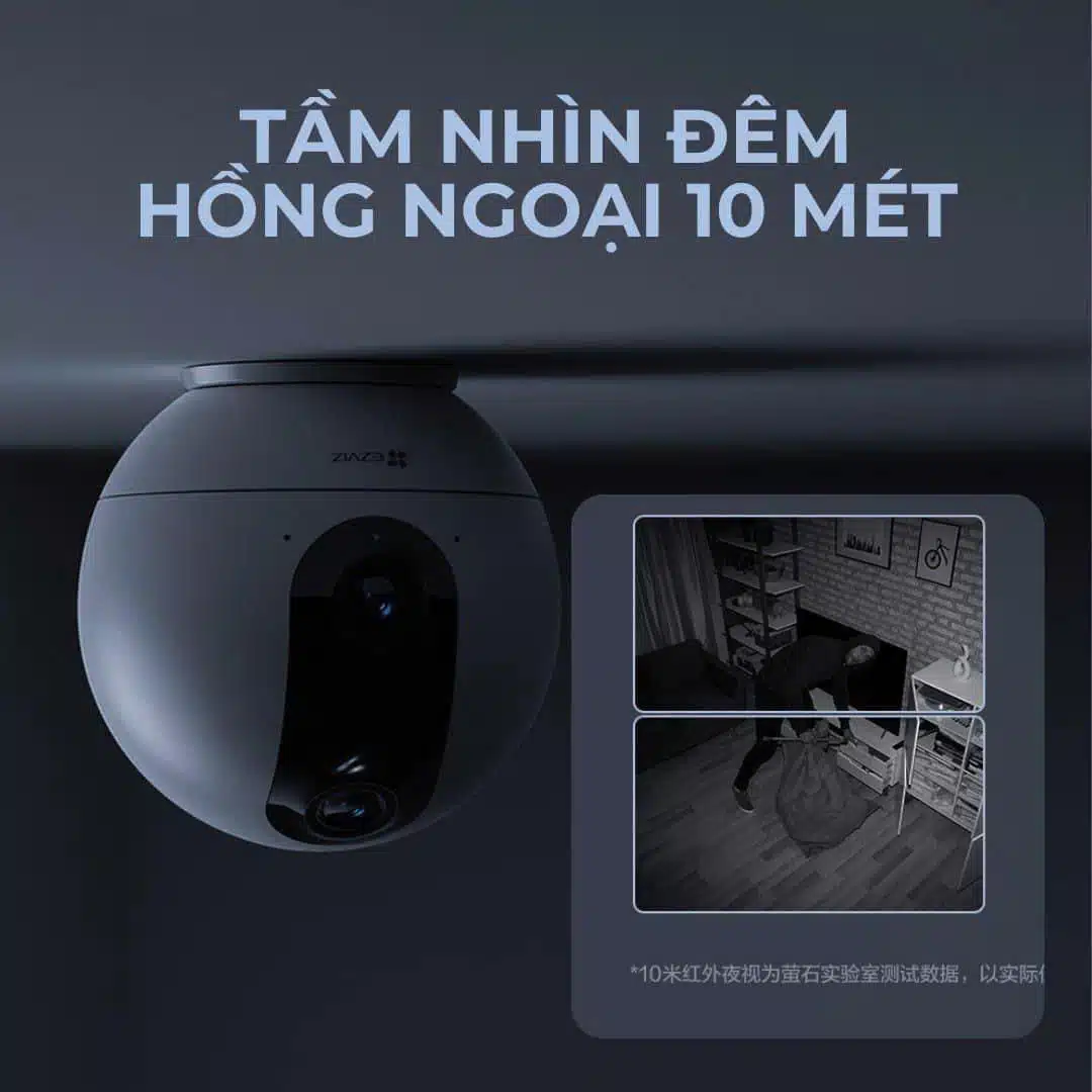 Ban đêm hồng ngoại lên đến 10 mét