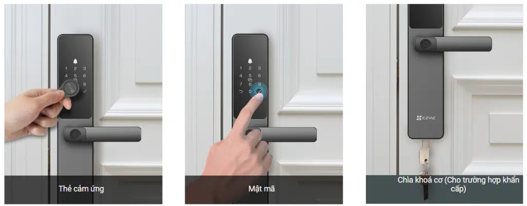 Mở khóa đa dạng với nhiều phương thức