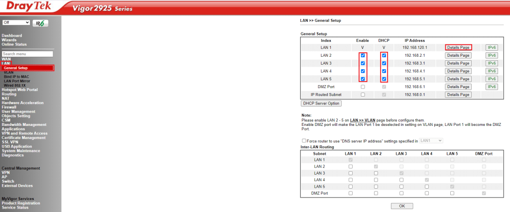 Đổi IP LAN