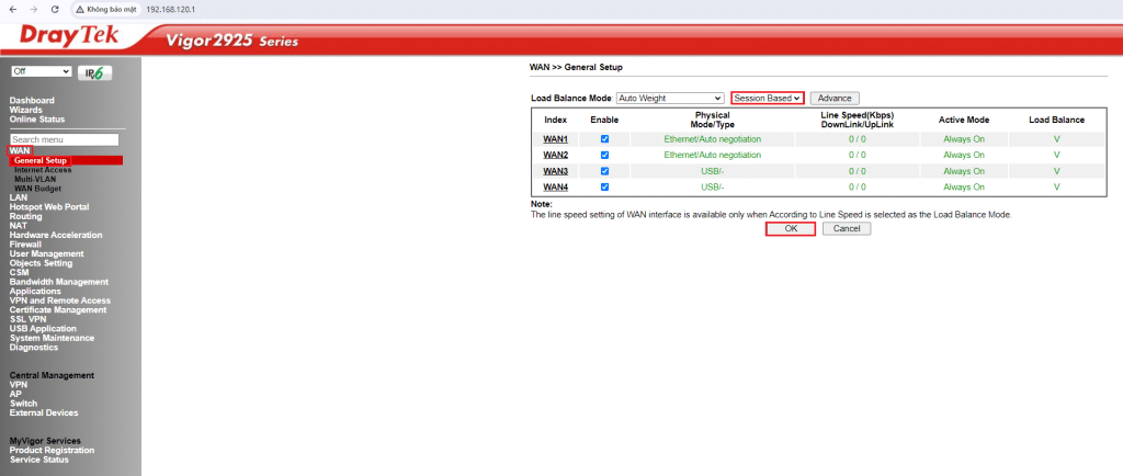 Chọn phương thức load balancing