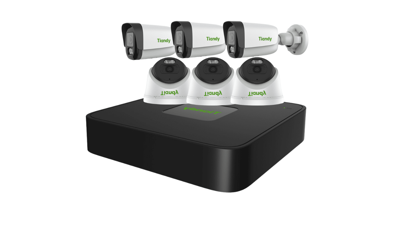 Combo 6 Camera 2K IP Tiandy – Đầu ghi 10 kênh, 6 Camera 4MP, Switch PoE 11 port, 1 Ổ cứng 2T