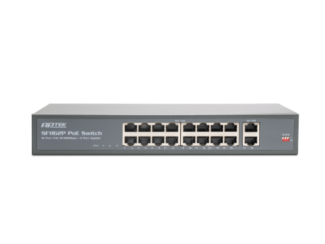 APTEK SF1162P: Bộ chuyển mạch PoE 16 cổng tốc độ 10/100Mbps