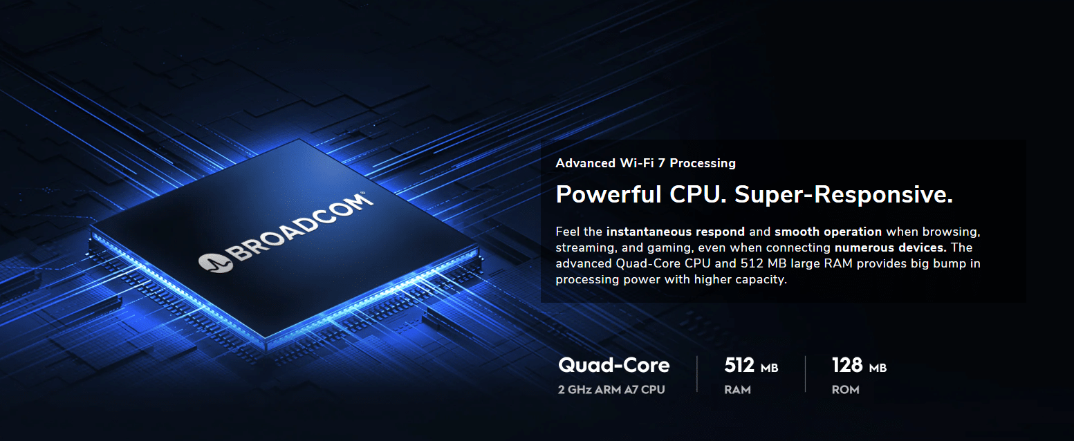 wifi 7 với CPU mạnh mẽ 