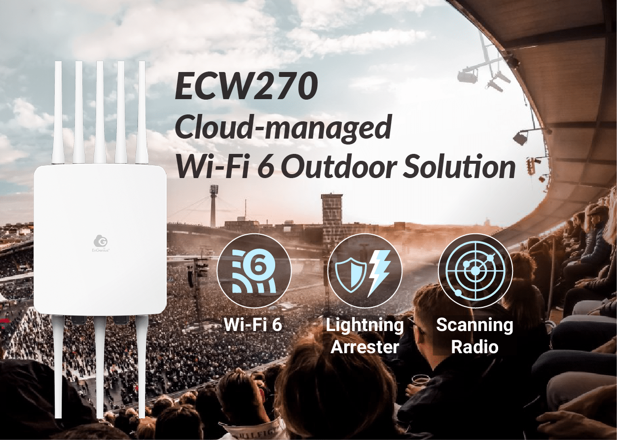 Thiết Bị Phát Sóng WiFi Ngoài Trời EnGenius ECW270 (3600 Mbps - Cloud Managed) 