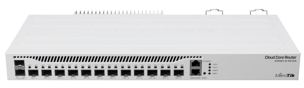 Mikrotik CCR2004 với 12 cổng SFP+, 2 công 25Gbs, 1 cổng Lan Gbe