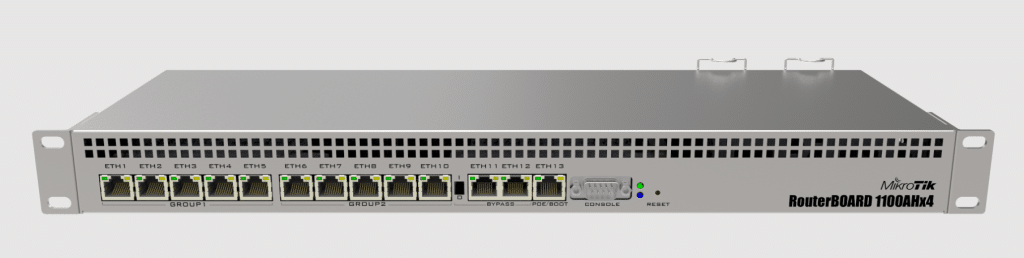 RB1100AHx4 gồm 13 port Gbps