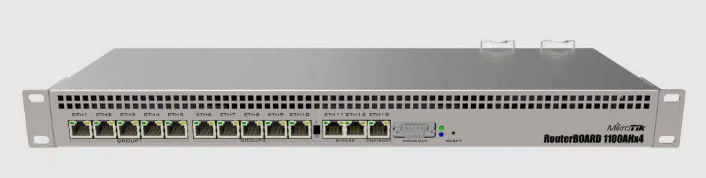 RB1100AHx4 gồm 13 port Gbps