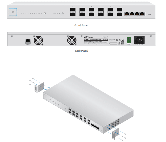 UniFi Switch 16-XG: Switch 16 Cổng 10GbE, 12 Cổng SFP+