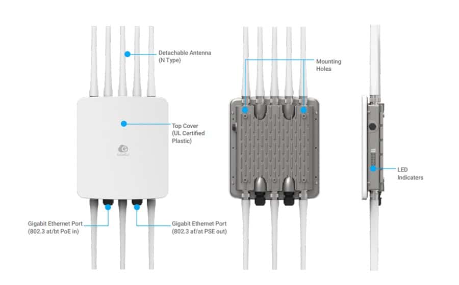 Thiết Bị Phát Sóng WiFi Ngoài Trời EnGenius ECW270 (3600 Mbps - Cloud Managed) 