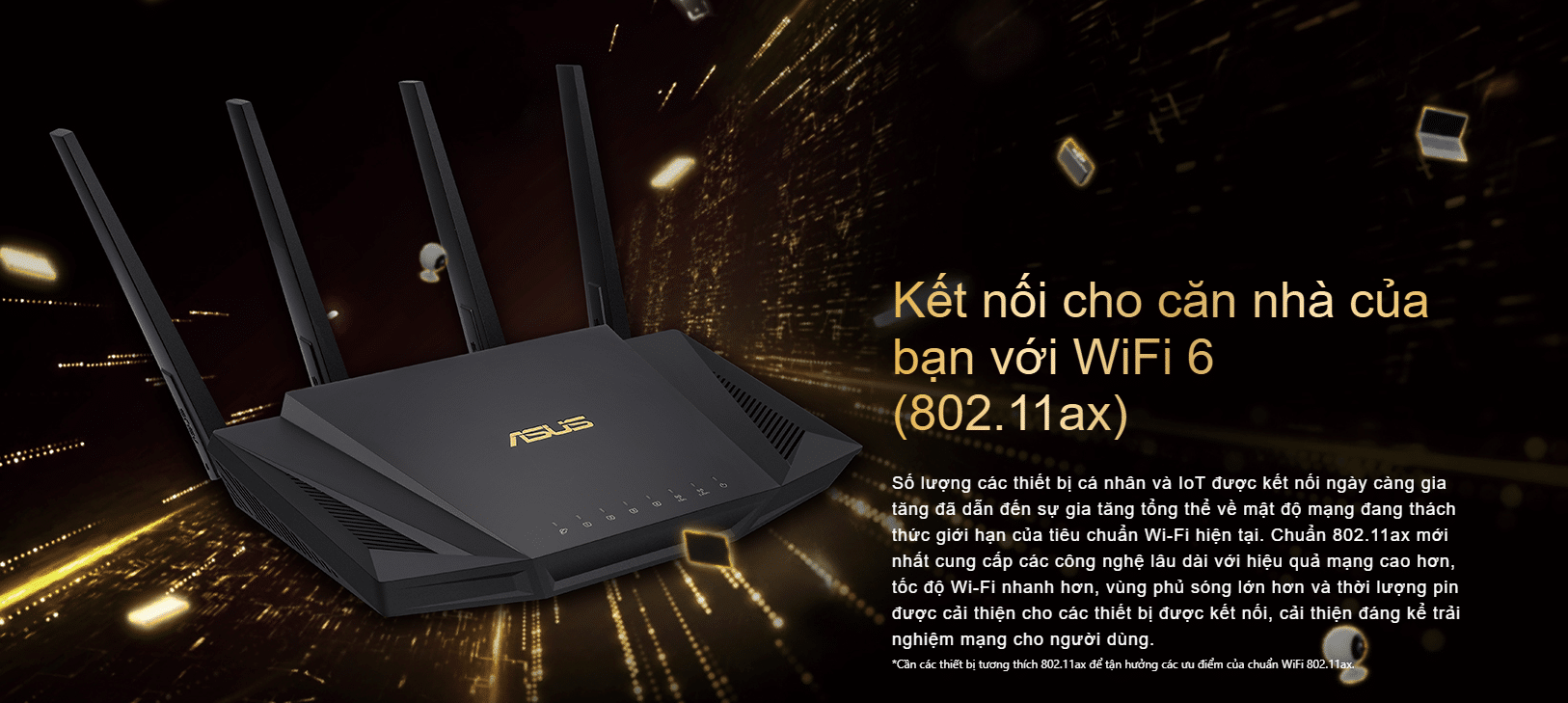 Bộ định tuyến ASUS RT-AX58U V2 (WiFi 6- Dual Band)