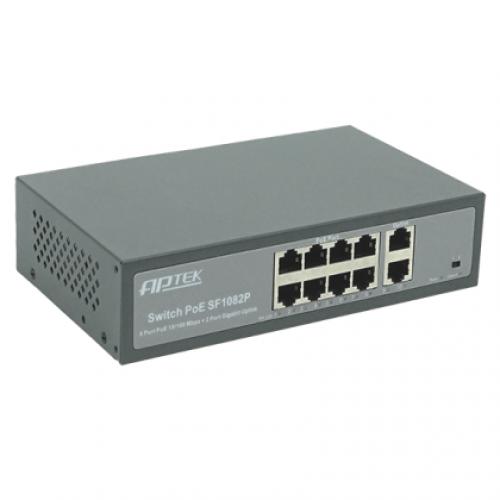 APTEK SF1082P – 8 cổng PoE – Tốc Độ 10/100 Mbps