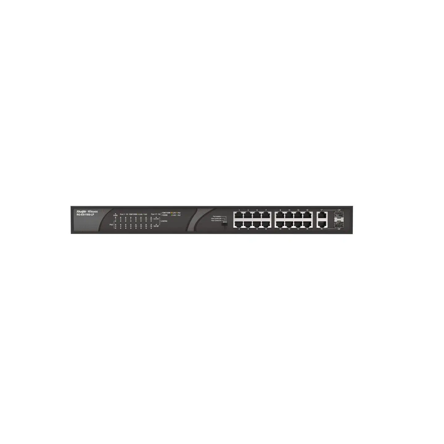 Ruijie RG-ES118S-LP – Switch PoE 16 Cổng 100Mbps