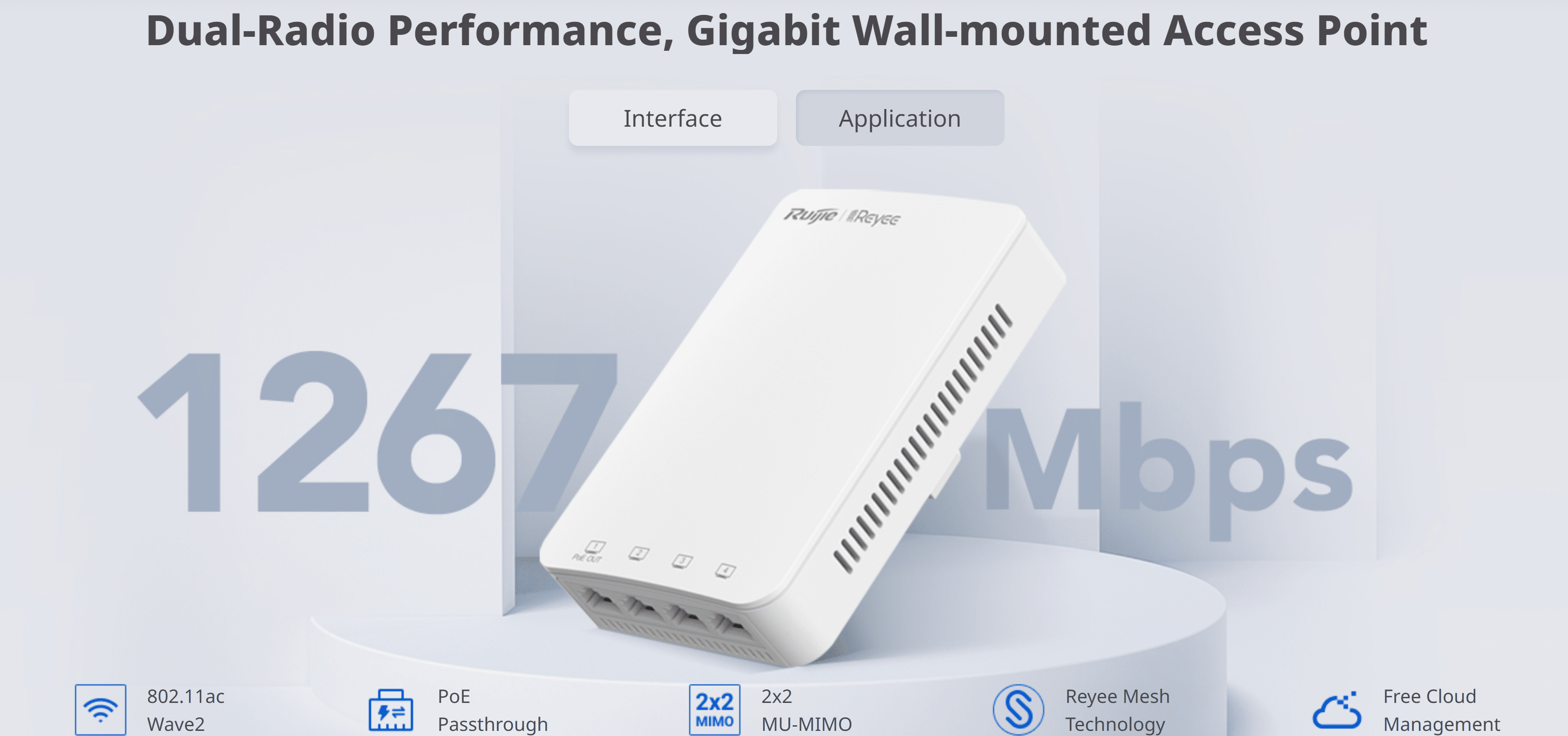 Ruijie RG-RAP1200(P) - Bộ Phát Sóng Wi-Fi Băng Tần Kép