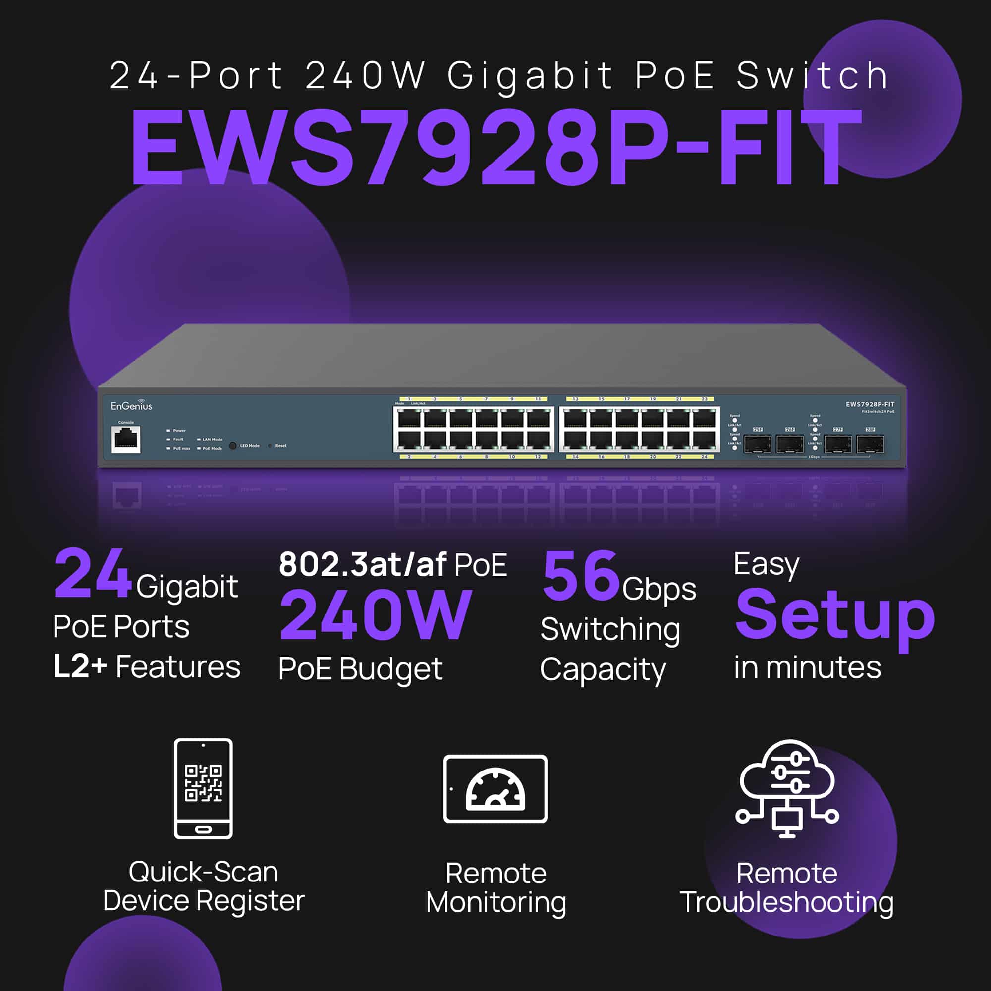 Switch mở rộng EnGenius EWS7928P-FIT