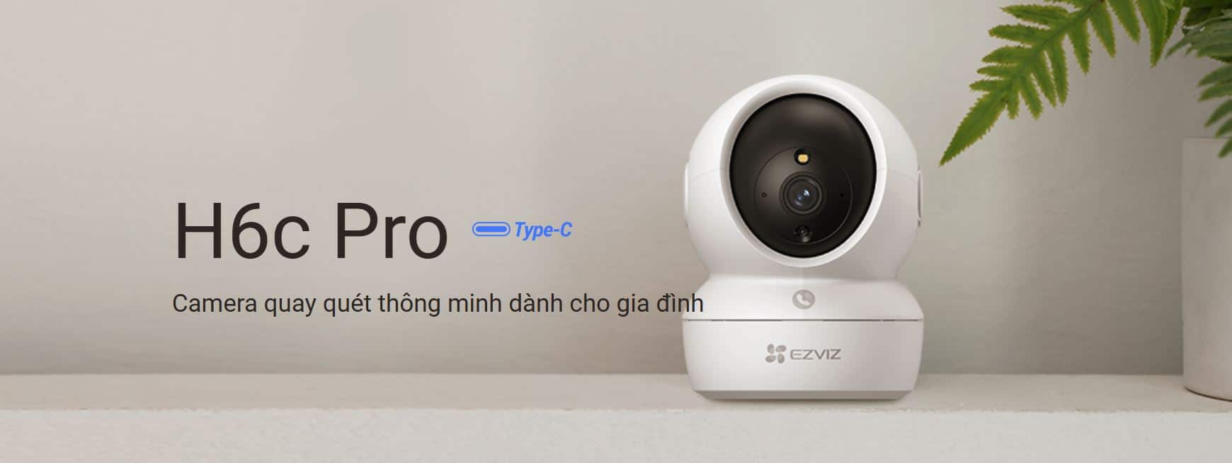 Camera Wifi Trong Nhà EZVIZ CS-H6C - 2MP Xoay 360 độ