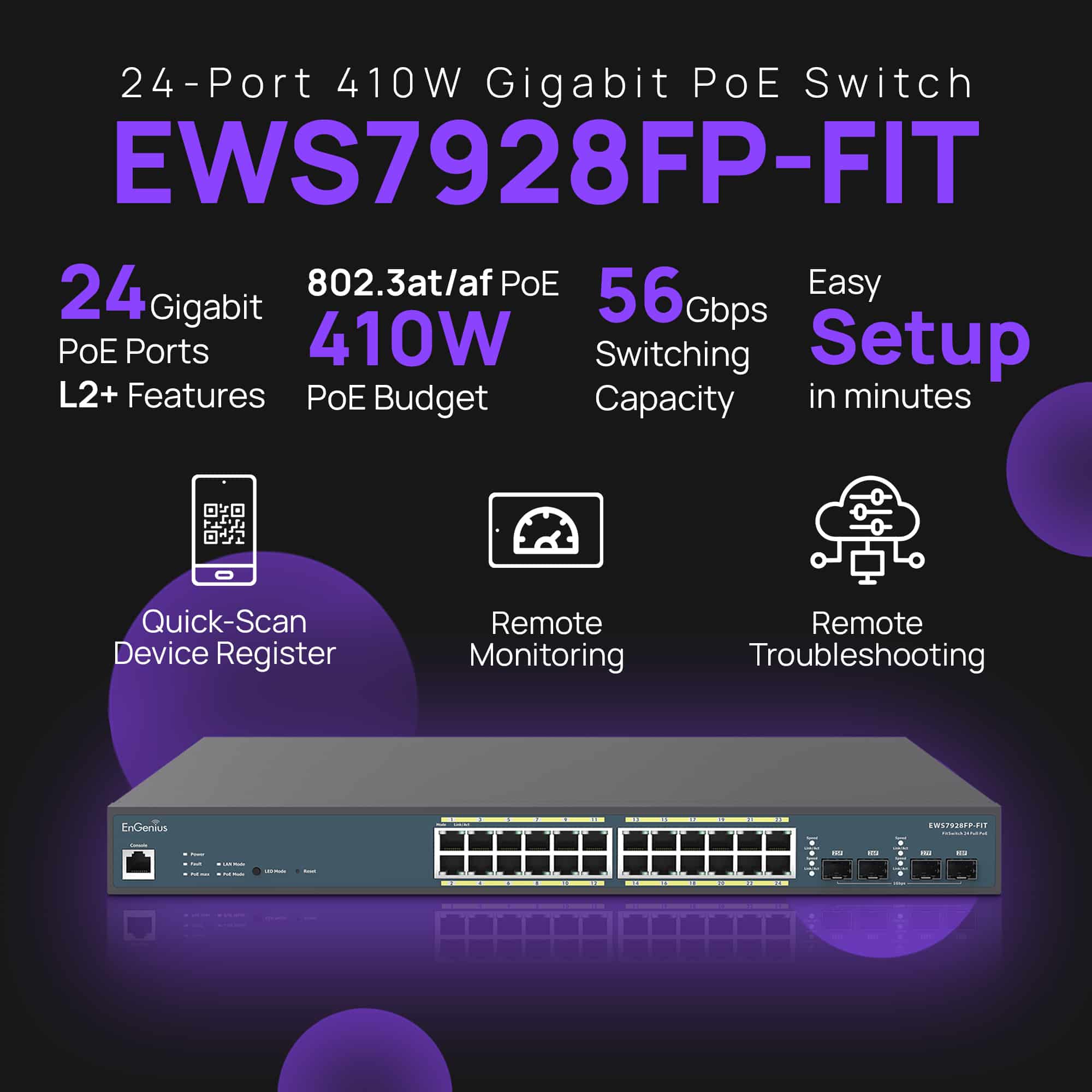 Switch mở rộng EnGenius EWS7928FP-FIT