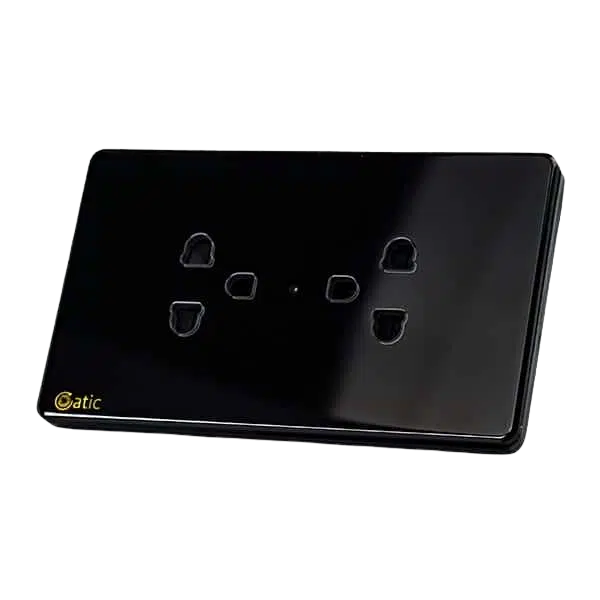 Ổ Cắm Datic 2 Ổ Có Tiếp Địa Hunonic DTSK02D/T