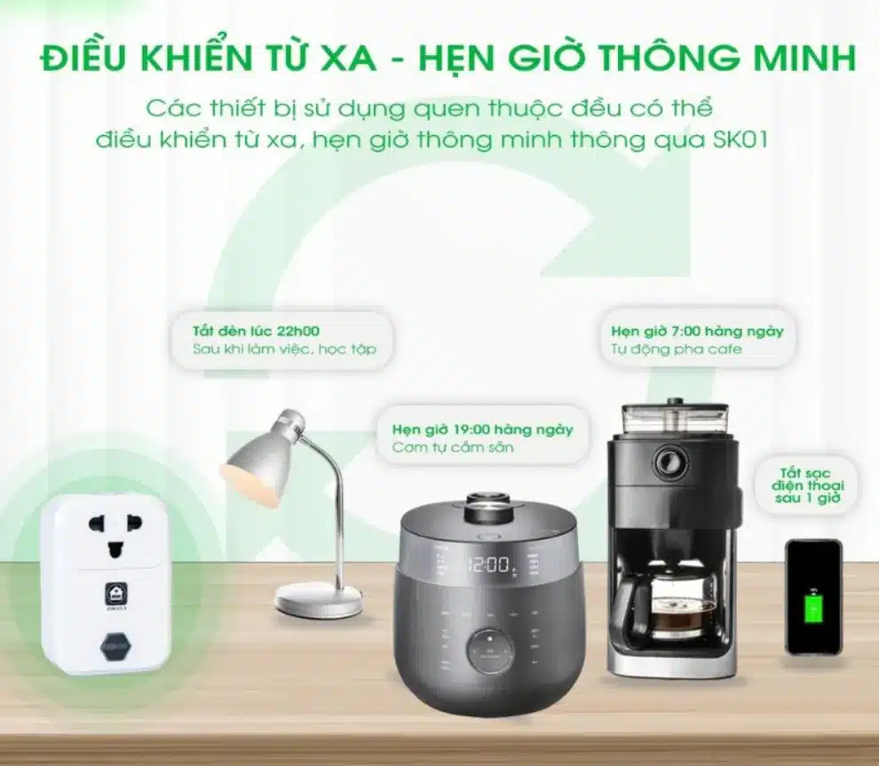 Hẹn giờ bật tắt tự động thông minh