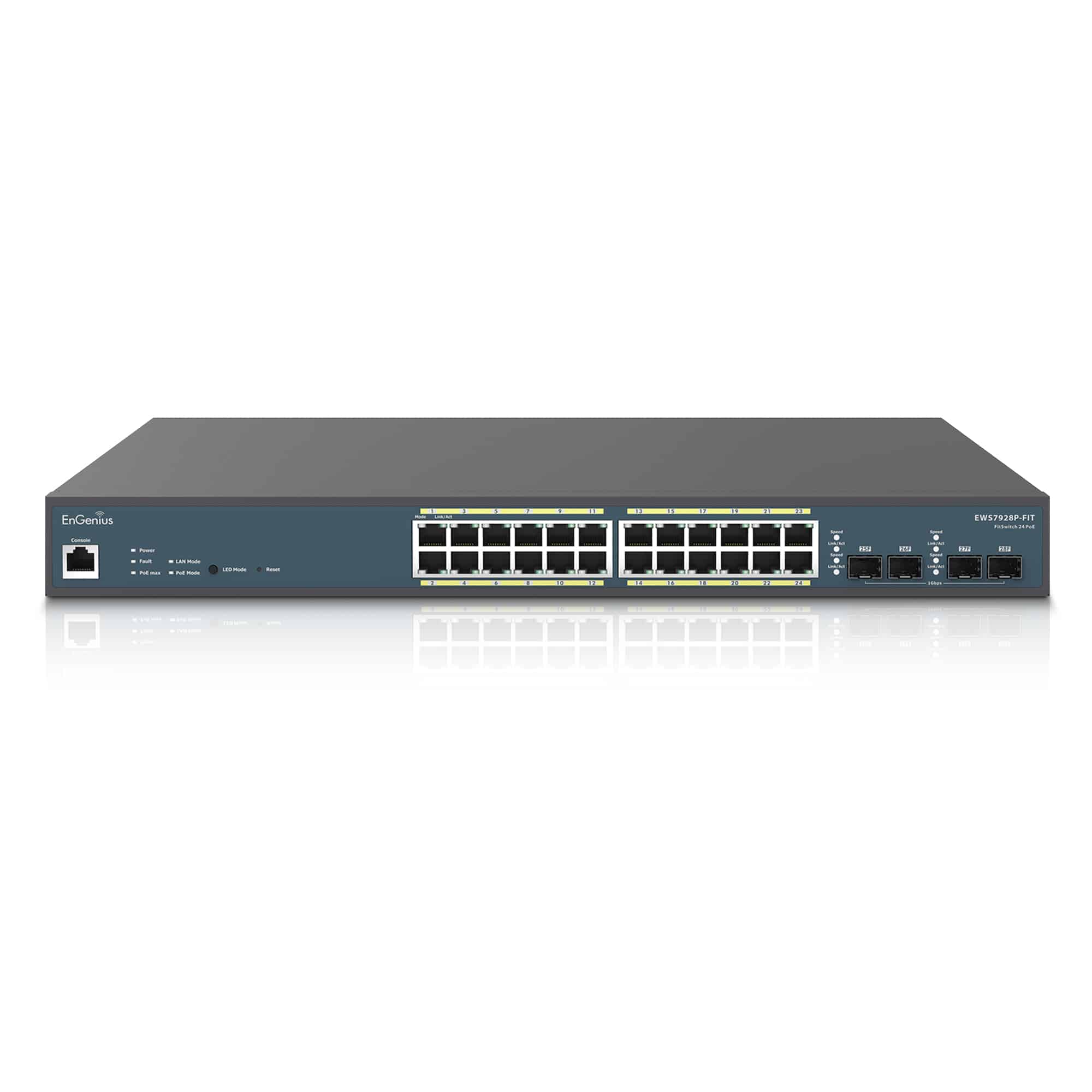 Switch mở rộng EnGenius EWS7928P-FIT (PoE+, 240W, 24-Port Power)