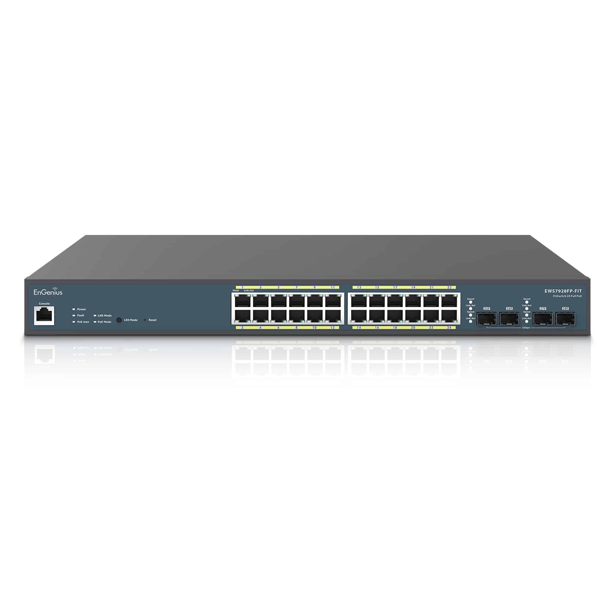 Switch mở rộng EnGenius EWS7928FP-FIT (PoE+, 410W, 24-Port Power)