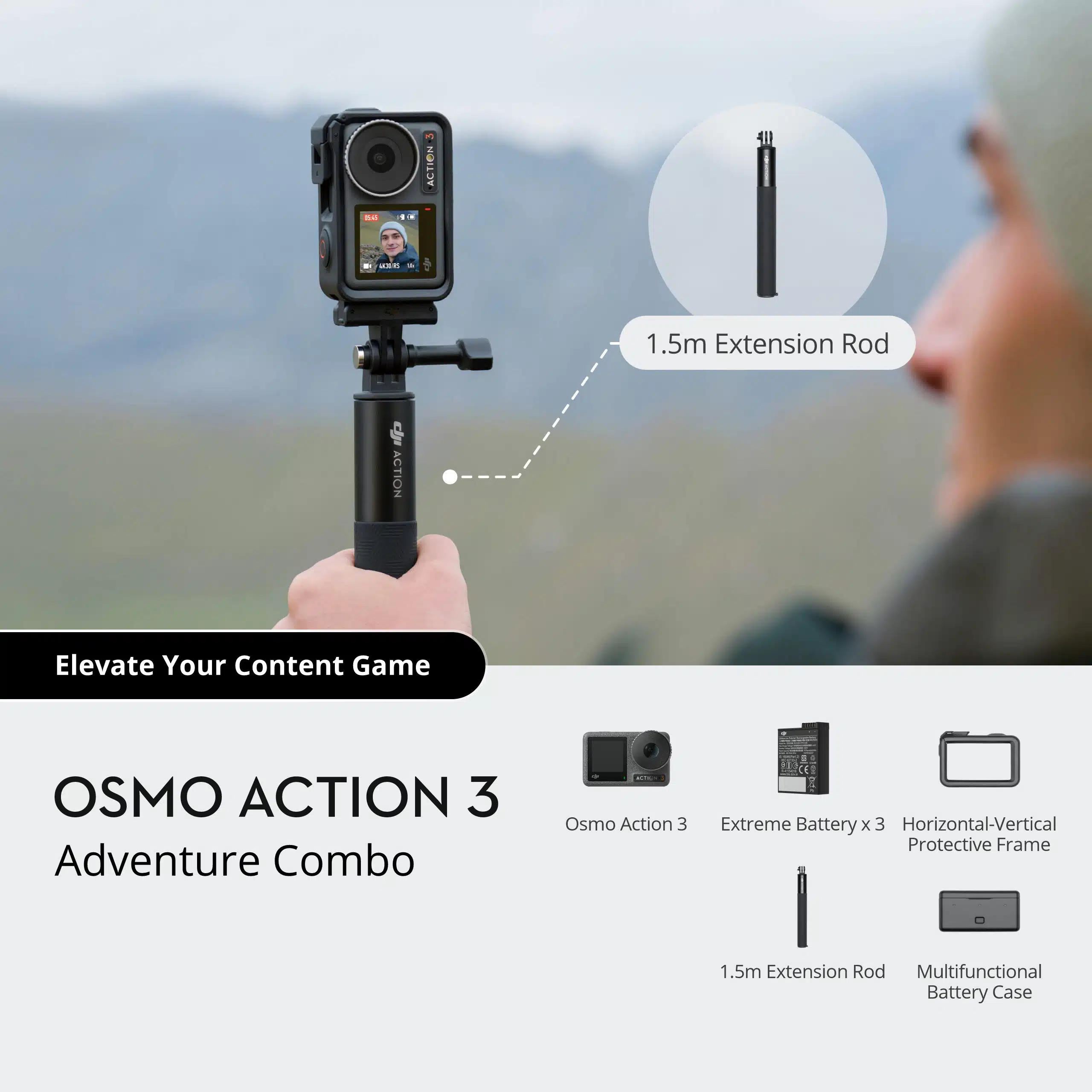 Camera hành trình DJI Osmo Action 3 Adventure Combo