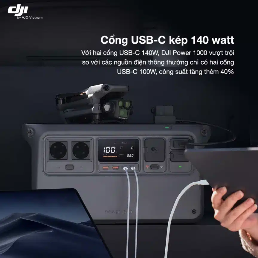 Bộ sạc điện di động DJI Power 1000 - Tối đa 2400W tiện lợi