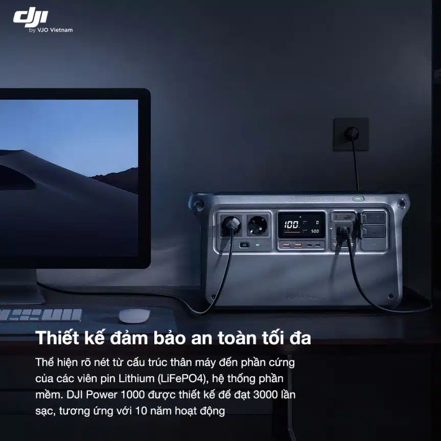 Bộ sạc điện di động DJI Power 1000 - Tối đa 2400W tiện lợi