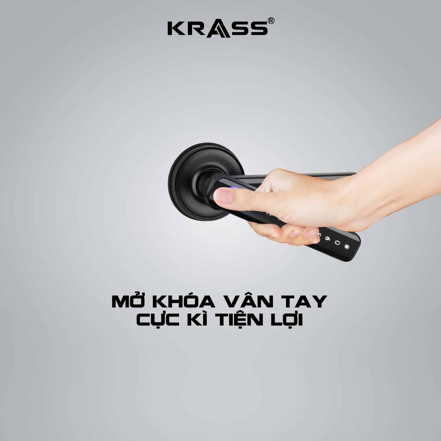 Khóa Cửa Điện Tử Krass K16 - Mở Khóa Bằng Vân Tay và Mật Mã Đỉnh Cao