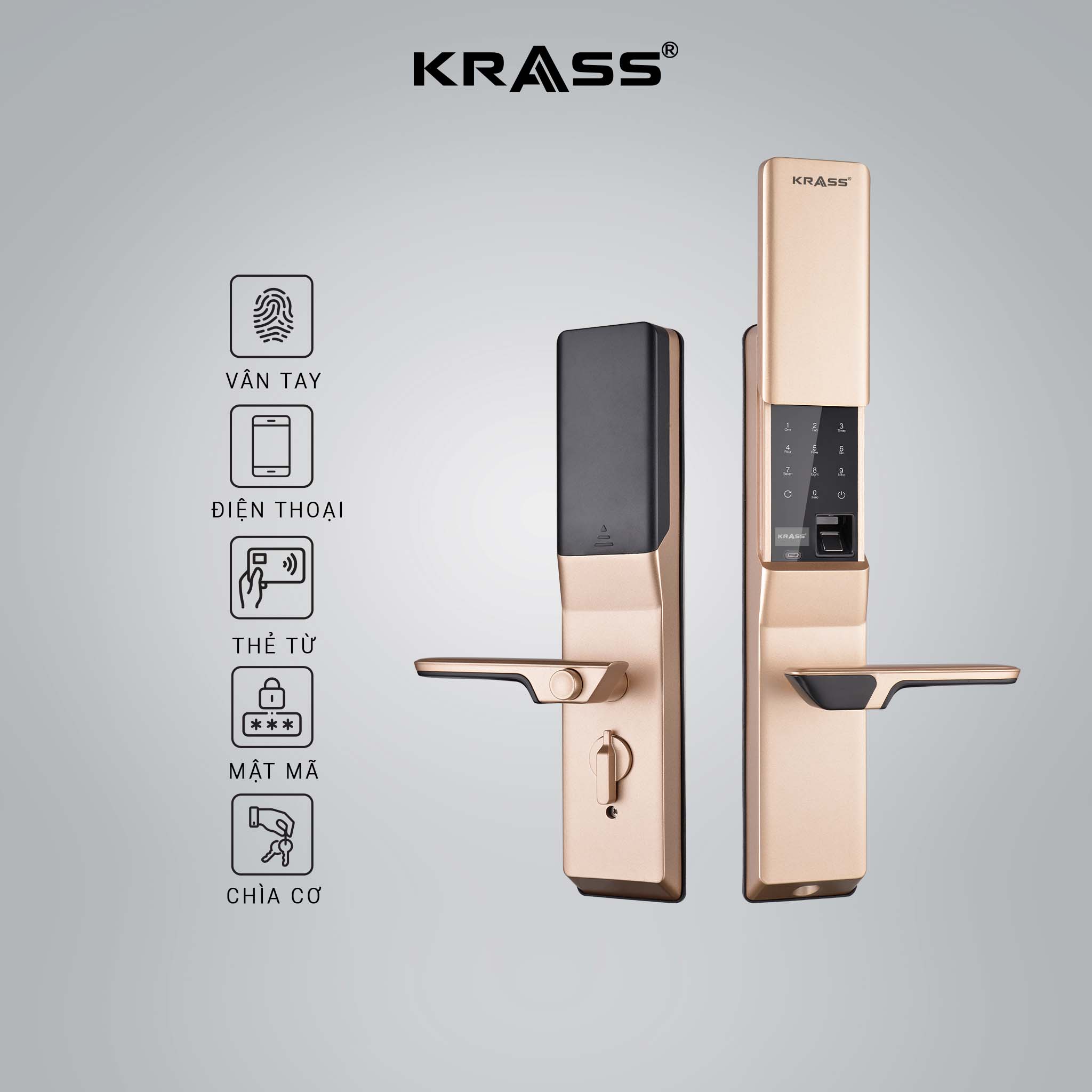 Khóa Cửa Vân Tay Krass K612 - Tính Năng Mở Khóa Nhanh và Chính Xác