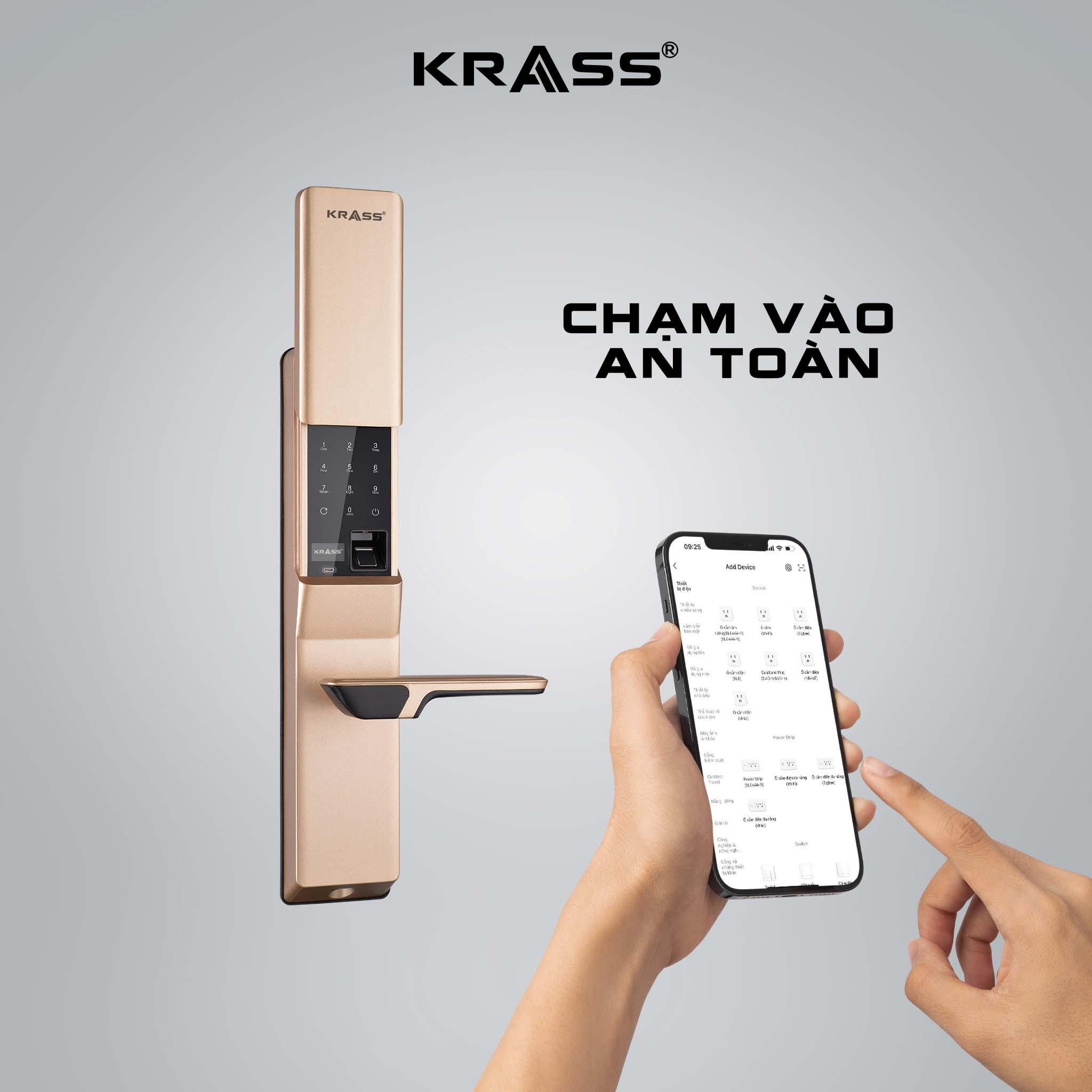 Khóa Cửa Vân Tay Krass K612 - Tính Năng Mở Khóa Nhanh và Chính Xác