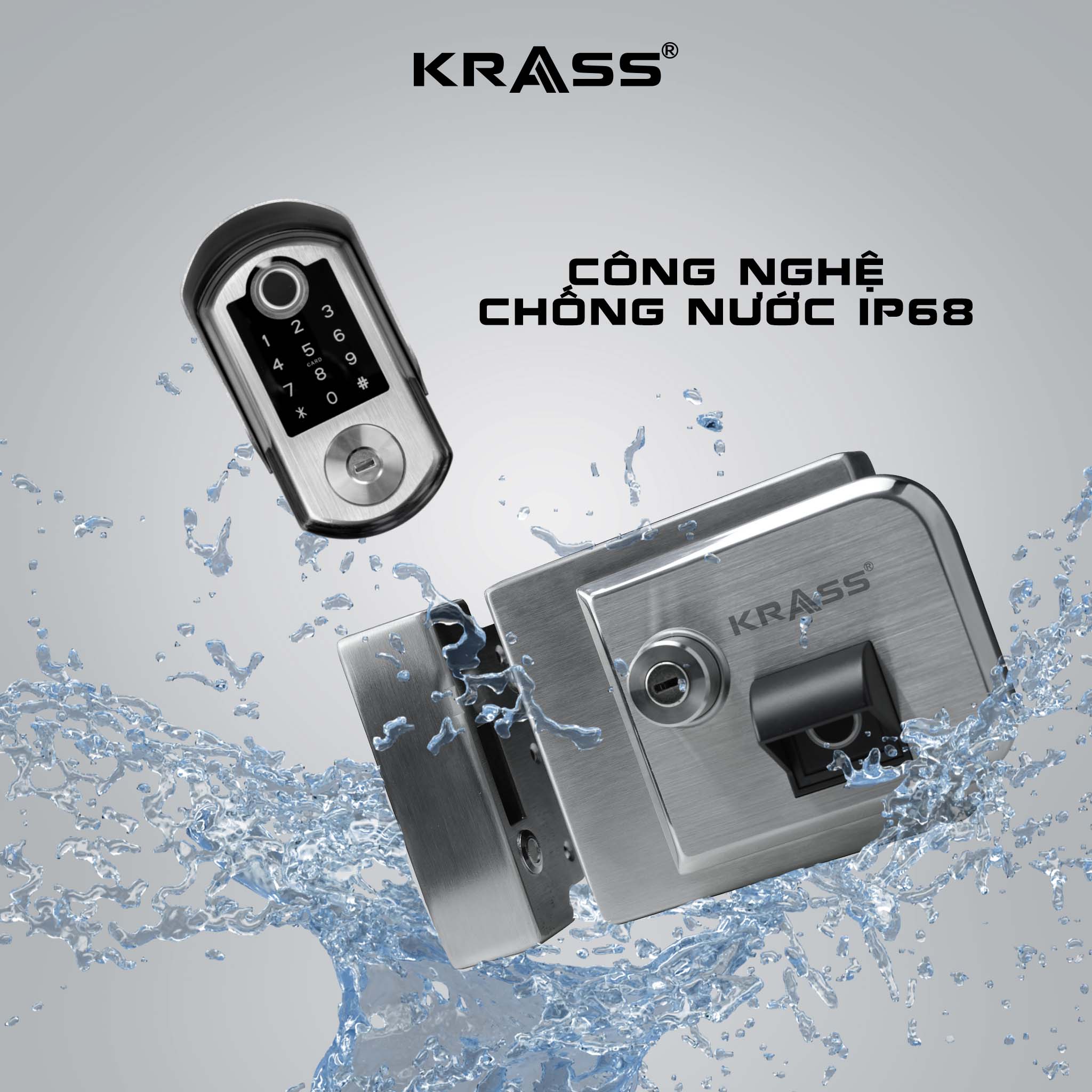 Khóa Cửa Sắt Krass K63 - An Toàn và Tiện Lợi Với Vân Tay