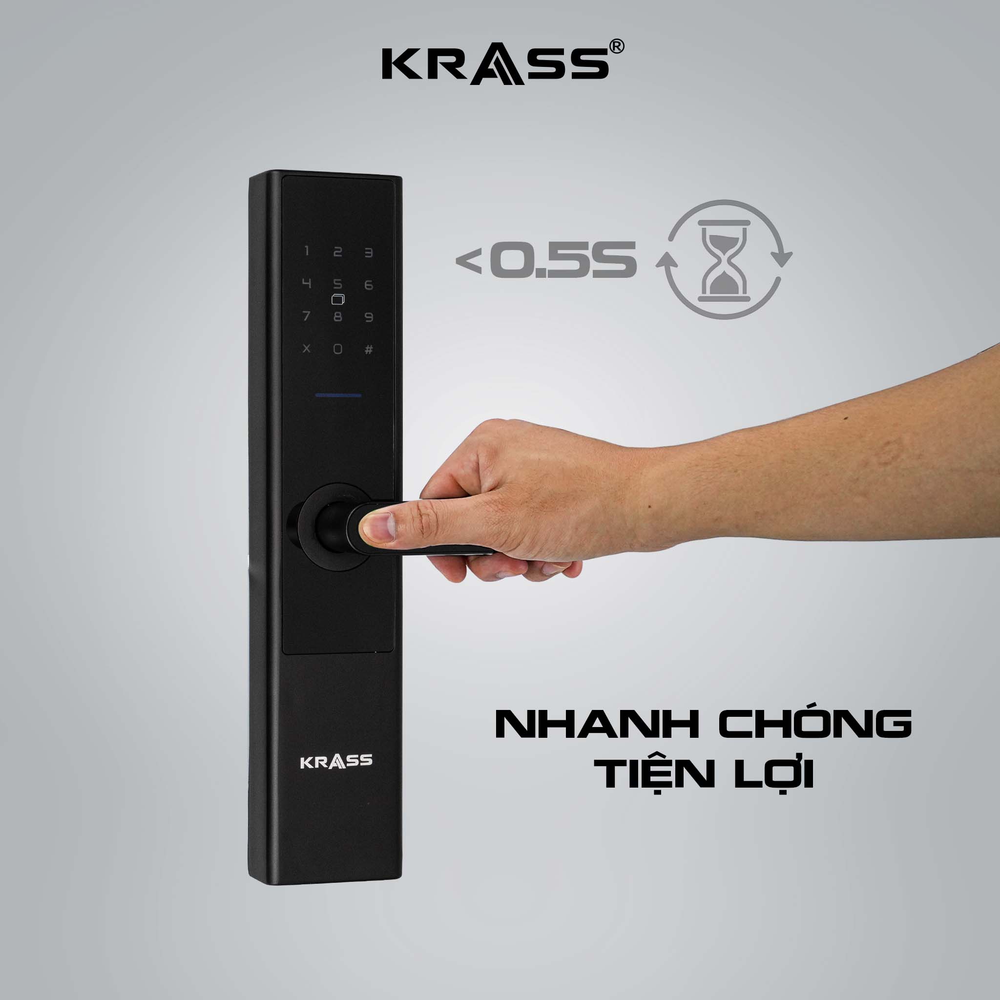 Khóa Cửa Vân Tay Krass K68 - Bảo Vệ Tốt Nhất Với Tính Năng Chống Cháy