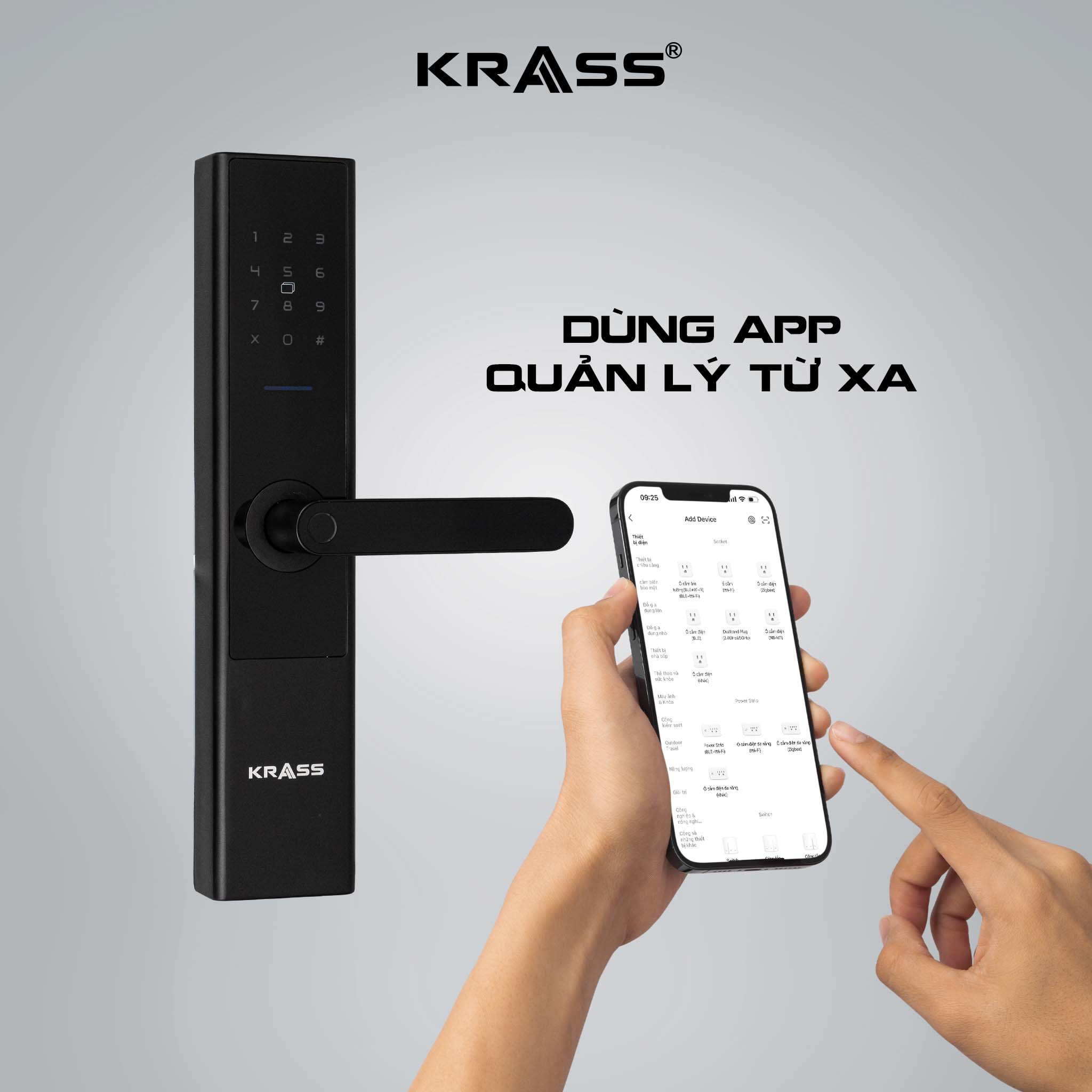 Khóa Cửa Vân Tay Krass K68 - Bảo Vệ Tốt Nhất Với Tính Năng Chống Cháy