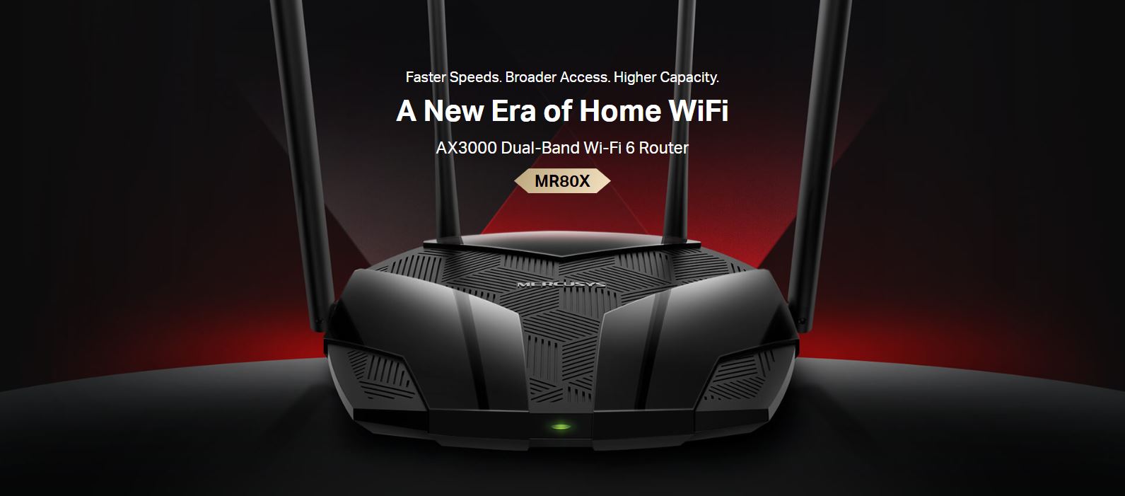 Router Mercusys MR80X - Bộ định tuyến Wi-Fi 6 băng tần kép AX3000